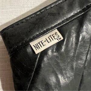Nite-Lites Black Faux Leather clutch
